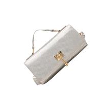 baojielai Sac à bandoulière élégant pour femme - Sac à bandoulière en accordéon - En cuir synthétique - Imprimé serpent, Argenté., 23x12cm