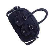 baojielai Sac à bandoulière vintage style moto multi-poches Sac à main pratique pour les voyages ou les trajets quotidiens, bleu, as the pic show