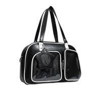 baojielai Sac à main transparent pour femme, grande capacité, style japonais, sac à bandoulière pour les fans d'anime, Noir , as the pic show
