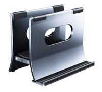 baojielai Support vertical pour ordinateur portable pour bureau - Support de rangement en aluminium pour ordinateur portable - Gris sidéral