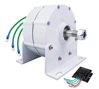 BAOJUHUIKANG 12V, Alternateur à Aimant Permanent Horizontal DIY 10000W, Basse Vitesse 500 TR/Min pour éolienne, éolienne à Eau 12V-220V (avec Base)