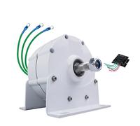 BAOJUHUIKANG 12v, Générateur à Aimant Permanent Basse Vitesse 5000W, 12V 24V 48V 220V 450 TR/Min AC DC sans Engrenages pour Turbine hydraulique (avec Base)