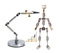 BAOJUHUIKANG 17CM, Kit de marionnette d'animation cinématographique en Acier Inoxydable DIY 12CM-20CM avec Squelette et Mains pour Animation en Stop-Motion 15CM