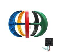 BAOJUHUIKANG 220v, Générateur à Aimant Permanent AC triphasé 220V, 1000W 12V/24V/48V à 5 pales pour Vent Vertical, avec contrôleur pour système éolien et Solaire (Faible Bruit)