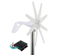 BAOJUHUIKANG 24V, Éolienne Portable 8 pales 15000W, Conception compacte pour Une Installation Facile, Parfaite pour la Vie Hors réseau et Les projets d'énergie renouvelable 12V/24V/48V/220V