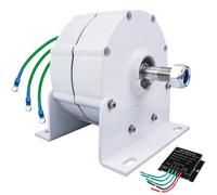 BAOJUHUIKANG 24v, Générateur à Aimant Permanent sans engrenage 3 Phases 600 TR/Min, Moteur générateur éolien 9000W, pour éolienne ou Turbine hydraulique (avec contrôleur)