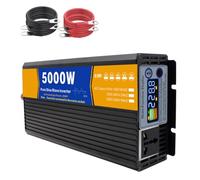 BAOJUHUIKANG 24v to 110v,Onduleur de Puissance 2500W, DC vers AC 110V/220V avec Prises AC, Puissance de crête 5000W pour télévision, téléphone Portable, Camping, onduleur à Onde sinusoïdale Pure