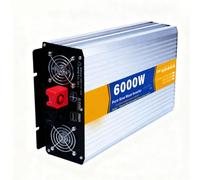 BAOJUHUIKANG 24v to 120v,6000W DC 12V / 24V / 48V / 60V / 72V Pure Sinus Wave Inverter Chargeur Split Phase DC Entrée AC Sortie 120V / 240V Convertisseur d'énergie Solaire à Basse fréquence