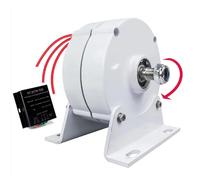 BAOJUHUIKANG 48v, Générateur à Aimant Permanent Basse Vitesse 1200W 12V 24V 48V 220V 3 Phases sans engrenage avec contrôleur pour éolienne hydraulique (Blanc)