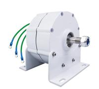 BAOJUHUIKANG 48V, Générateur à Aimant Permanent sans engrenage 12000W, 500RPM, 12V-220V Générateur Solaire Portable avec contrôleur, pour Turbine éolienne/hydraulique (avec Base)