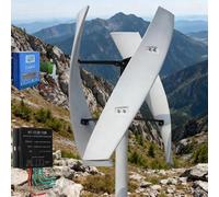 BAOJUHUIKANG 48V, Kit de générateur d'éolienne Verticale silencieuse 100W-3000W, générateur éolien à Faible Bruit et démarrage à Faible Vitesse de Vent, 12V/24V/48V/220V (Blanc)