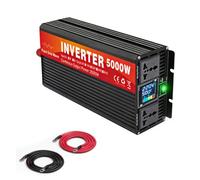 BAOJUHUIKANG 48v to 110v,72Vto110v, onduleur à Onde sinusoïdale Pure à Phase divisée 5000W, convertisseur 12V-72V DC à 110V 220V AC, onduleur Solaire de Voiture avec 2 Prises AC