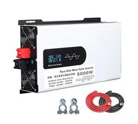 BAOJUHUIKANG 60v to 220v,Inverseur de Puissance sinusoïdal Pur à Faible Bruit 5000W DC12V 24V 48V 60V 72V vers 110V 220V avec écran LCD et Prises AC, pour Usage Domestique et Voyage