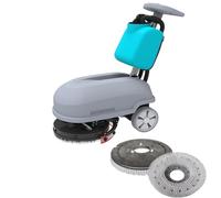 BAOJUHUIKANG Autolaveuse Portable pour carrelage, Largeur de Nettoyage de 350 mm, adaptée aux centres commerciaux, supermarchés, avec 2 tampons secs et humides, nettoyant pour sols