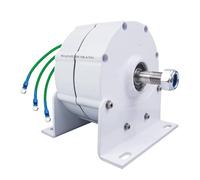 BAOJUHUIKANG Générateur à Aimant Permanent sans engrenage 14000W 12V 24V 48V 220V, générateur Alternatif à Basse Vitesse avec Socle, pour éolienne ou Turbine hydraulique (Blanc),48v