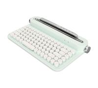BAOK Clavier de Machine à écrire sans Fil, Clavier Bluetooth Rétro Mignon Universel 86 Touches avec Support intégré pour Tablette Ordinateur Portable (Menthe Verte)