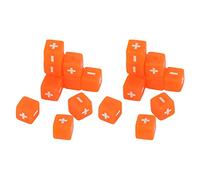 BAOK Jeu de Dés, Jeu de Dés d'enseignement Facile à Lire Symboles Gravés en Plastique 20 Pièces pour Les Enfants pour l'apprentissage (Orange)