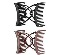 Baokuan Double Peigne Élastique, Pinces À, Magique, Peigne Extensible sans Plis, Épingles À, Peignes pour Femmes Filles, Coiffure Vintage, Fabricant De Chignon