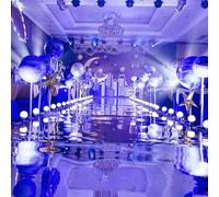 BAOLIQ Chute d'allée de Mariage, Tapis réfléchissant à Miroir Double Face, Tapis de Piste en Toile de Fond(1X10m)