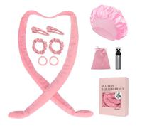 Baolivi Lot de 10 bigoudis en velours sans chaleur, doux pendant la nuit, sans chaleur, bandeau de 177,8 cm, lot de 10 bigoudis sans chaleur pour volume de cheveux moyen et long, rose