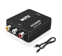 baolongking Adaptateur AV vers HDMI, convertisseur AV vers HDMI, 1080p vers HDMI CVBS AV composite vidéo audio adaptateur pour PS2 Wii SNES N64/TV/PC/PS3/STB/VCR/lecteurs DVD Blu-Ray