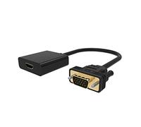 baolongking Adaptateur HDMI femelle vers VGA mâle, entrée HDMI vers sortie VGA avec prise audio de 3,5 mm compatible pour TV Stick, ordinateur, ordinateur portable, moniteur
