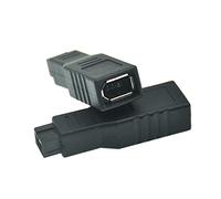 baolongking Adaptateur IEEE 1394 type FireWire 400 vers 800 6 broches femelle vers connecteur mâle 9 broches FW 800 (6 broches vers 9 broches)