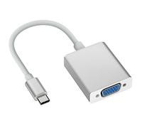 baolongking Adaptateur USB C vers VGA, convertisseur Thunderbolt 3 Type-C vers SVGA Compatible avec MacBook Pro 2019/2018/2017, MacBook Air/iPad Pro 2018, iPad Air 5/4, Galaxy S10/S9, Plus (Argent)