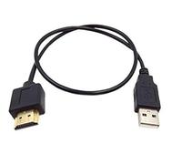 baolongking Câble convertisseur USB vers HDMI, câble de charge USB 2.0 mâle vers HDMI mâle 0,5 m (uniquement pour le chargement).