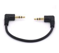 baolongking Câble court 3,5 mm à angle droit plaqué or 3,5 mâle vers mâle 3 pôles TRS