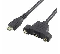 baolongking Câble d'extension micro USB à 5 broches mâle vers femelle avec vis pour synchronisation et charge de données, 50 cm