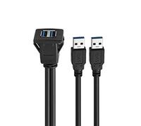 baolongking Câble USB 3.0 mâle vers femelle, pour auto, moto, bateau (Dual 2 mètre)