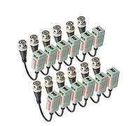 Baolongking Lot de 6 paires (12 pièces) de câbles émetteurs-récepteurs vidéo BNC pour vidéosurveillance