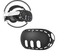 Baomaeyea Étui de Protection pour Casque Meta Quest 3 VR, Silicone VR Case Front Cover Housse de Protection Compatible avec Meta Quest 3 Antichoc, Longue durée Protection complète VR(Noir)
