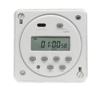 BAOMAIN CN101A Minuteur programmable avec Couvercle étanche AC 220 V avec écran LCD numérique 16 A et 28 Prises en Charge du Programme hebdomadaire Quotidien (CN101A 220V+Cover)