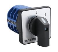 Baomain Commutateur rotatif à came SZW26-40/D303.3 AC 660 V 40 A 12 bornes 3 phases