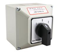 Baomain Commutateur rotatif universel LW28-32/D303.3D avec boîtier extérieur 660 V 32 A 12 positions 3 phases