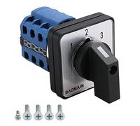 Baomain Commutateur rotatif universel SZW26-20/123.3 660 V 20 A 3 positions 12 bornes vis