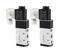 Baomain Électrovanne pneumatique 4V210-08 DC24V 4.8W 5 voies 2 positions PT1/4 "Piloté interne, Type de commande électrique unique, lot de 2