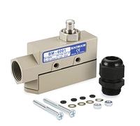 Baomain Interrupteur de fin de course étanche TZ-6001 BM-6001 15 A/250 VAC, interrupteur à piston pour porte à pousser et tirer, IP65 étanche certifié CE