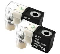 Baomain Lot de 2 bobines de tension DC 12 V pour électrovanne pneumatique 4V210-08 et 4V230C-08 DC 12 V