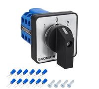 BAOMAIN LW28-20/D303.3 Interrupteur Rotatif Universel, 3 Positions, 3 Phases 20A 550V, IP20, Certifié CE (3 pôles 3 positions)