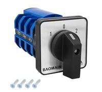 BAOMAIN LW28-63/D303.3 Commutateur Rotatif Universel, 63A 690V,3 Positions (1-0-2) 3 Phases, Interrupteur à Camme de Commande Motorisée avec Homologation CE