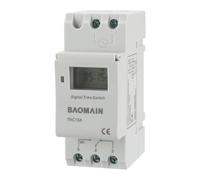 BAOMAIN THC15A Interrupteur Horaire Programmable DC 24V 16A - Minuterie Digitale Hebdomadaire sur Rail DIN avec Écran LCD pour Systèmes Solaires, Camions, et Automatisation Industrielle