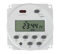 BAOMIAN CN101A Relais Horaire Programmable LCD Numérique, Entrée 24V DC/AC, Sortie 200-250V AC 16A, 28 Programmes Quotidiens et Hebdomadaires pour Éclairage et Équipements