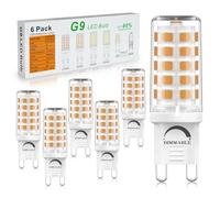 BAOMING Lot de 6 ampoules LED G9 blanc chaud à intensité variable 2700 K 230 V 3 W Remplacement 40 W Ampoule halogène T4 420 lm Blanc chaud pour l'intérieur et l'extérieur Décoration Éclairage pas de
