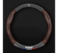 BAONITOU Couvre Volant Voiture pour Suzuki Swift 2012-2022 2023 2024, Antidérapant Couvre Protection Volant Voiture Housse Voiture Accessoires Interieur,Brown