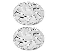 BAOPUSHIDAJILI Lot de 2 plaques à huîtres en acier inoxydable en forme de coquillage d'huître, plateaux de service en forme de coquillage d'huître pour pétoncles