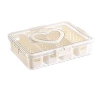 Baoqifong Boîtes de Conservation de Fruits, Plateau de Service à 8 Compartiments avec Poignée, Boîte Transparente Portable Organisateur Étanche pour Aliments Légumes Salade Collation Déjeuner -Manger