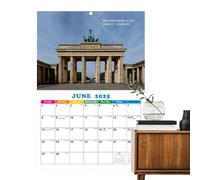 Baoqifong Calendrier mondial des paysages pour mur, calendrier mural 2025 - Calendrier mondial de planification du paysage mondial Elegance Modern 2025,Calendrier mural sur le thème du paysage mondial